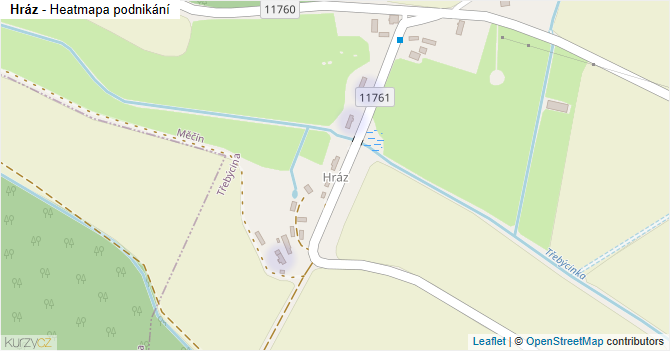 Hráz - mapa podnikání