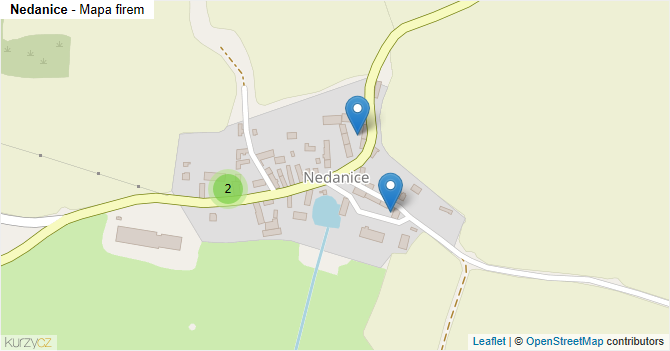 Nedanice - mapa firem