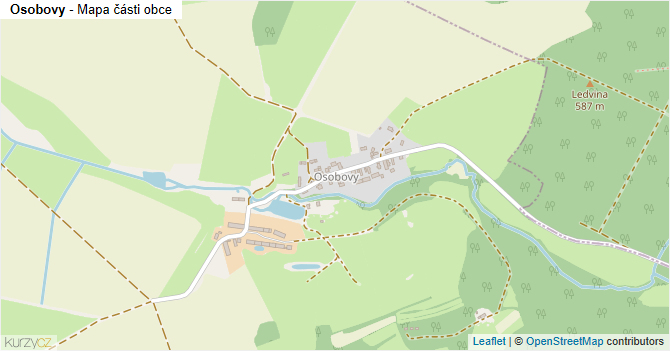 Osobovy - mapa části obce