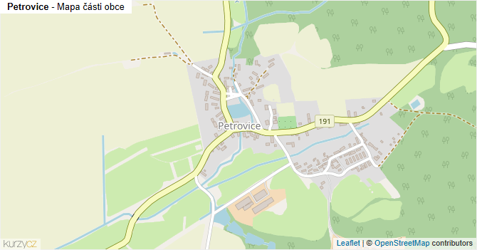 Petrovice - mapa části obce