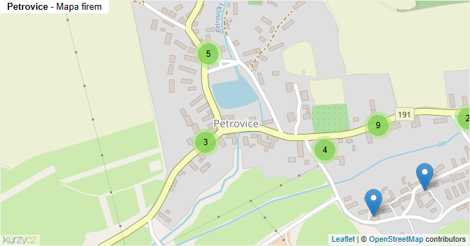 Petrovice - mapa firem