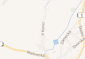 V Konci v obci Měčín - mapa ulice