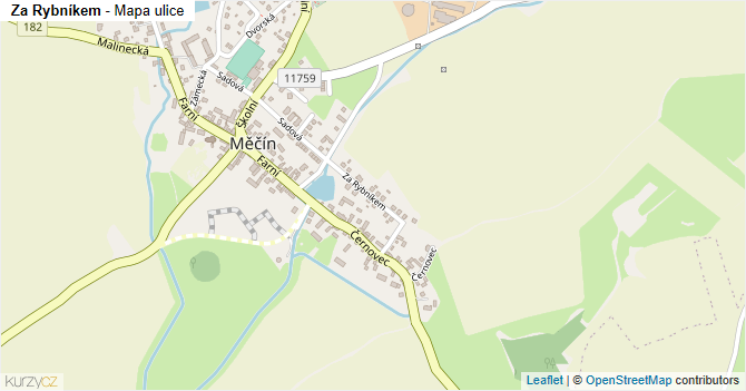 Za Rybníkem - mapa ulice