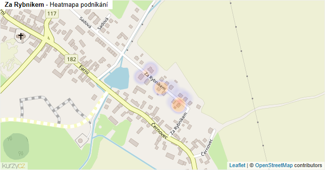 Za Rybníkem - mapa podnikání