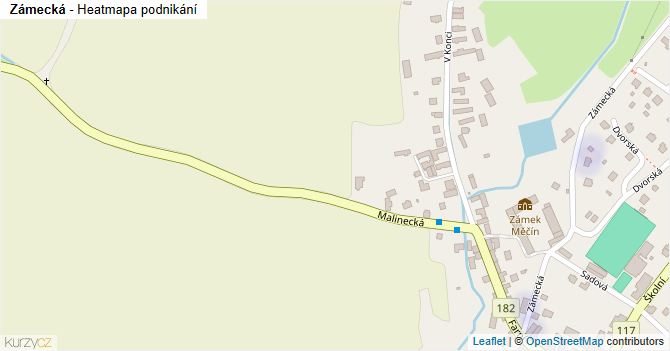 Zámecká - mapa podnikání