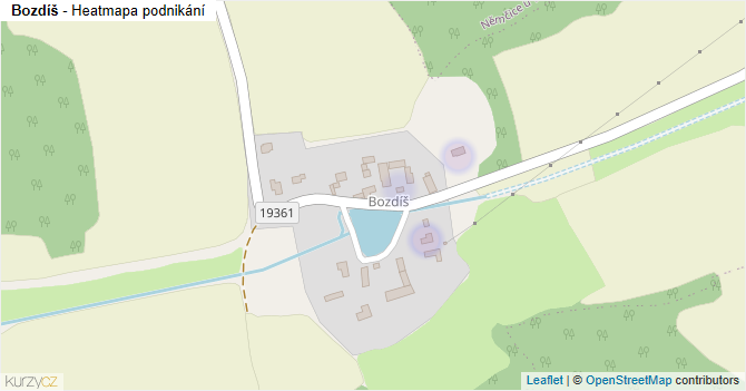 Bozdíš - mapa podnikání
