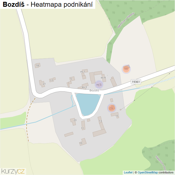 Mapa Bozdíš - Firmy v části obce.