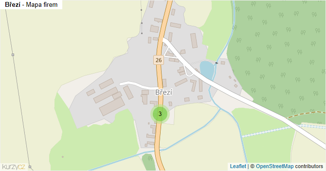 Březí - mapa firem