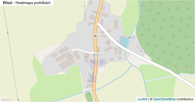 Březí - mapa podnikání