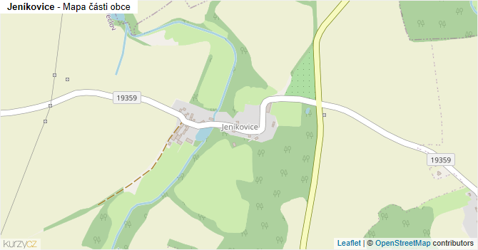 Jeníkovice - mapa části obce