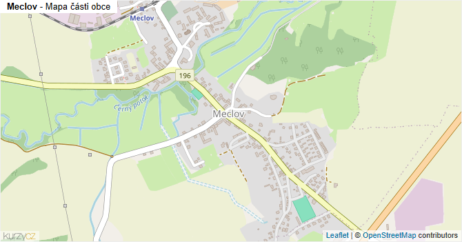 Meclov - mapa části obce