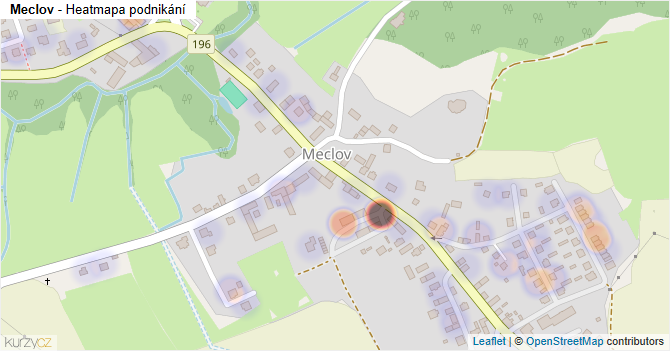 Meclov - mapa podnikání
