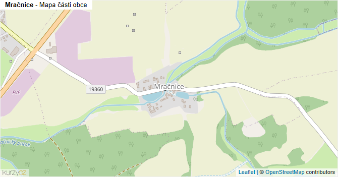 Mračnice - mapa části obce