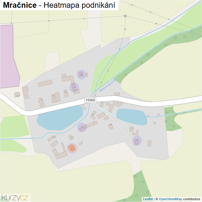 Mapa Mračnice - Firmy v části obce.