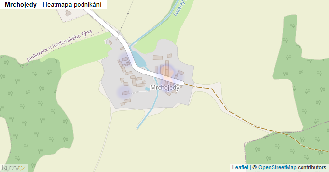 Mrchojedy - mapa podnikání