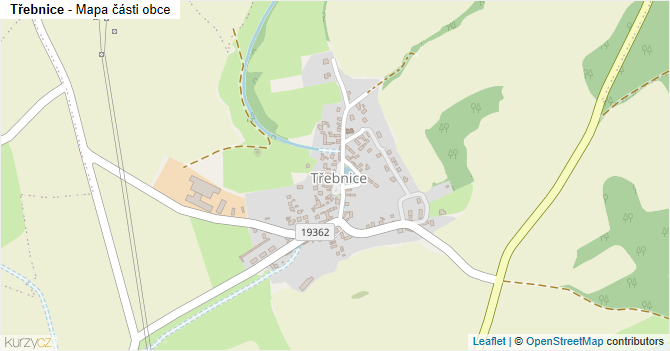 Třebnice - mapa části obce