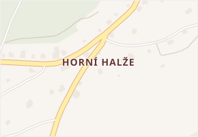 Horní Halže v obci Měděnec - mapa části obce