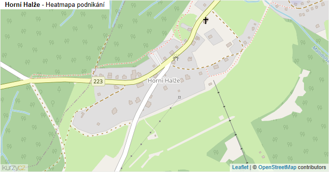 Horní Halže - mapa podnikání