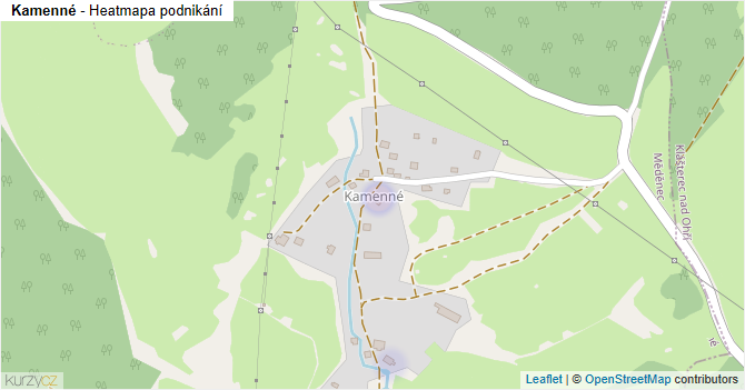 Kamenné - mapa podnikání