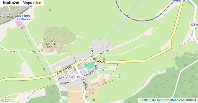 Nádražní - mapa ulice