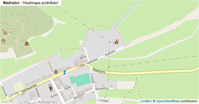 Nádražní - mapa podnikání