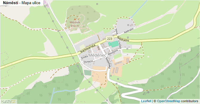 Náměstí - mapa ulice