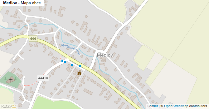 Medlov - mapa obce
