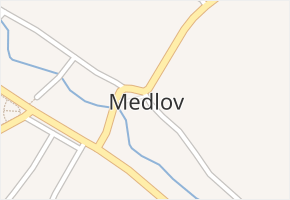 Medlov v obci Medlov - mapa části obce