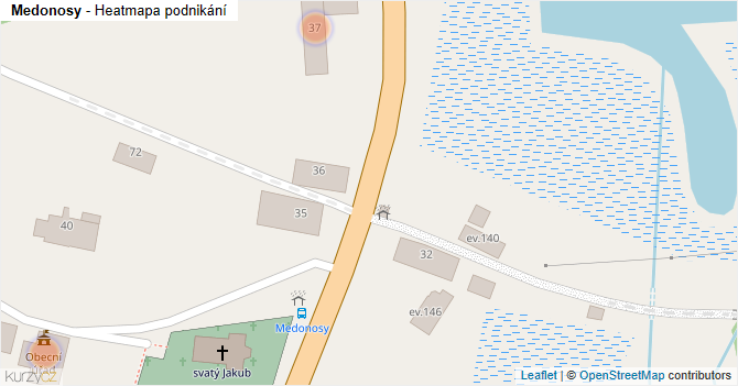 Medonosy - mapa podnikání