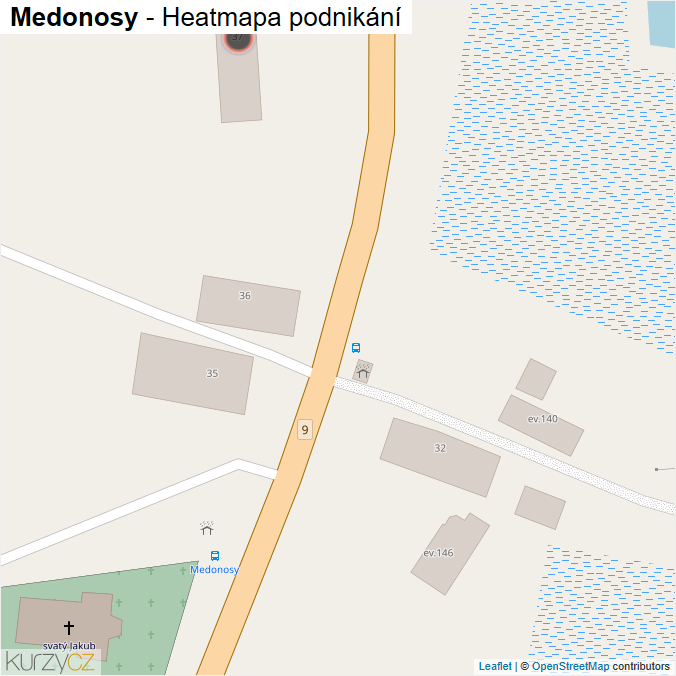Mapa Medonosy - Firmy v obci.