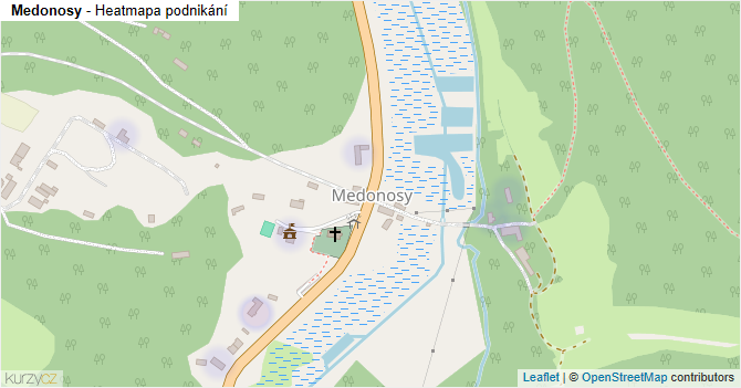 Medonosy - mapa podnikání