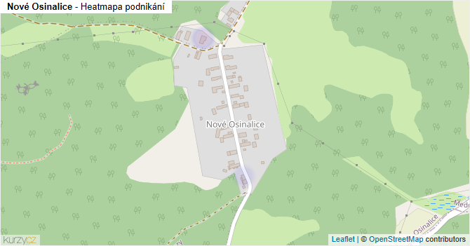Nové Osinalice - mapa podnikání