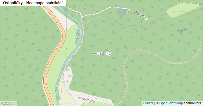 Osinaličky - mapa podnikání