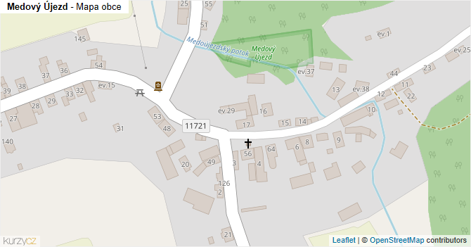 Medový Újezd - mapa obce