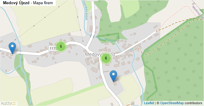Medový Újezd - mapa firem