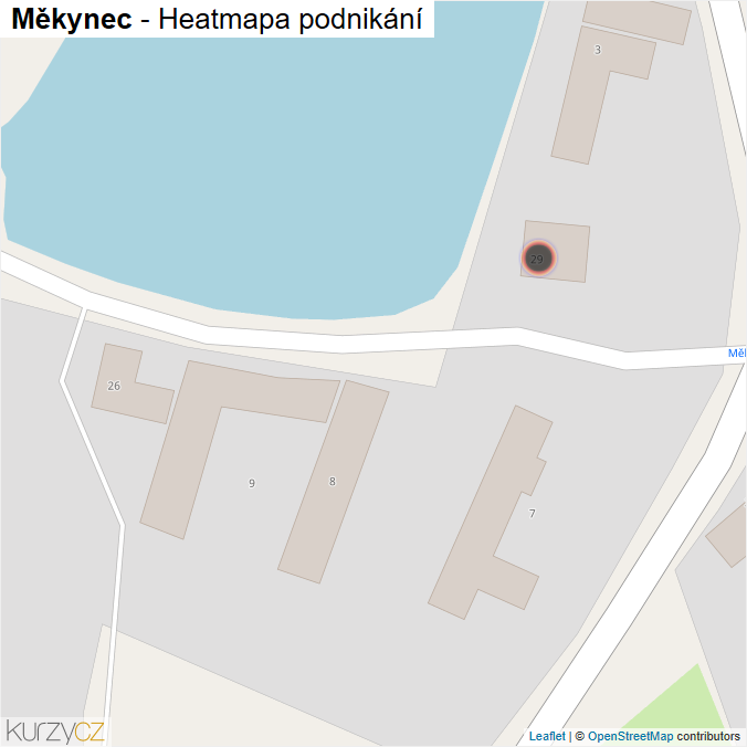 Mapa Měkynec - Firmy v obci.