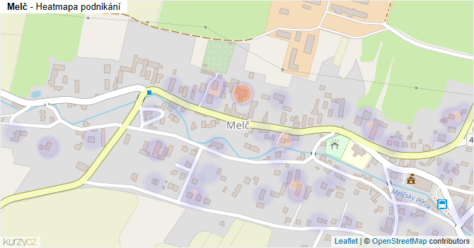 Melč - mapa podnikání