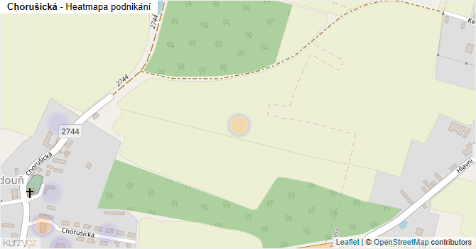 Chorušická - mapa podnikání