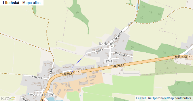 Libeňská - mapa ulice