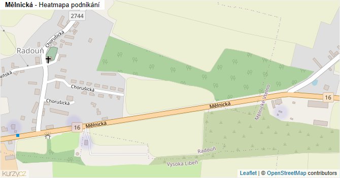 Mělnická - mapa podnikání