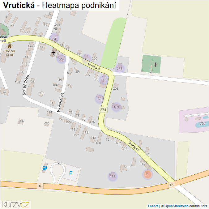 Mapa Vrutická - Firmy v ulici.