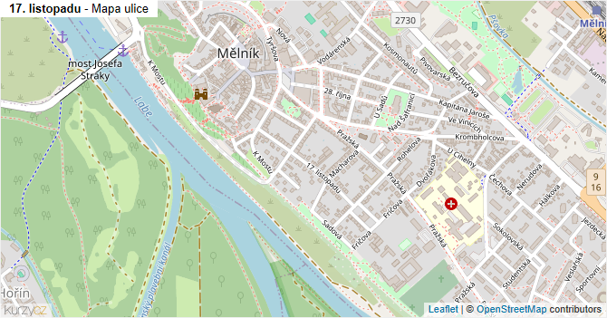 17. listopadu - mapa ulice