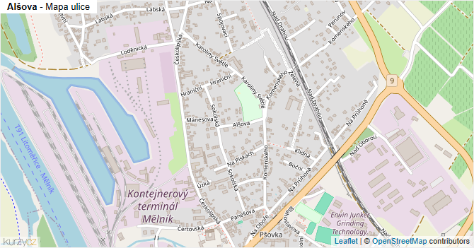 Alšova - mapa ulice