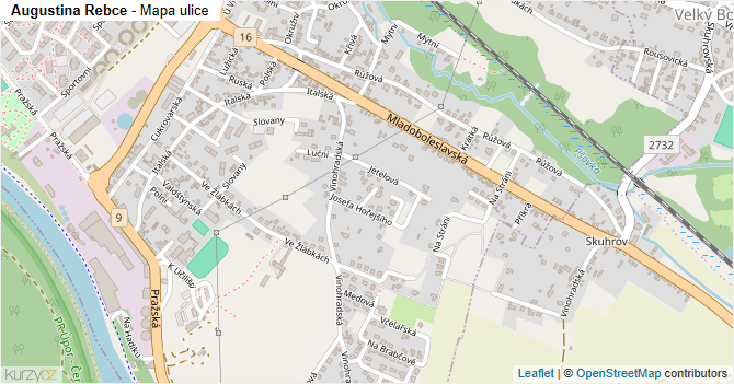 Augustina Rebce - mapa ulice