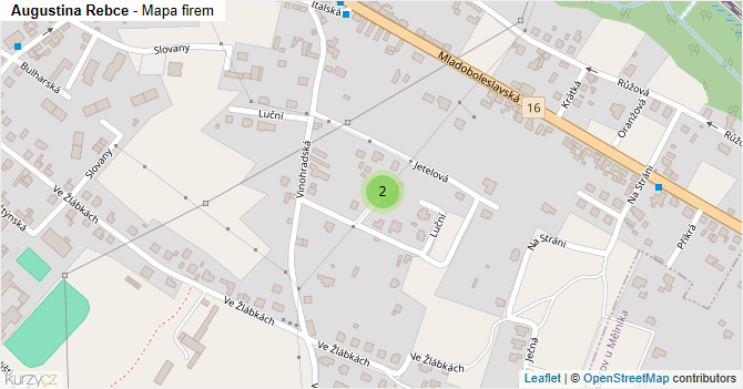 Augustina Rebce - mapa firem