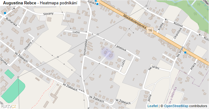 Augustina Rebce - mapa podnikání
