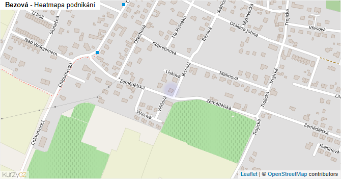 Bezová - mapa podnikání