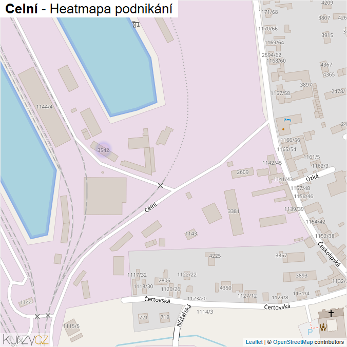 Mapa Celní - Firmy v ulici.