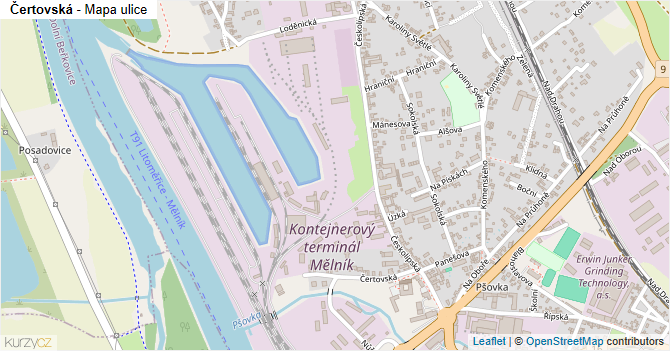 Čertovská - mapa ulice