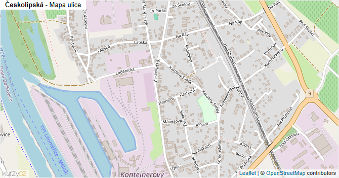 Českolipská - mapa ulice